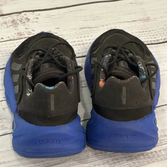 Adidas Ozelia J Ortholite Sneakers Core Black Lucid Blue Colorway Women’s Size 5 - Picture 4 of 6